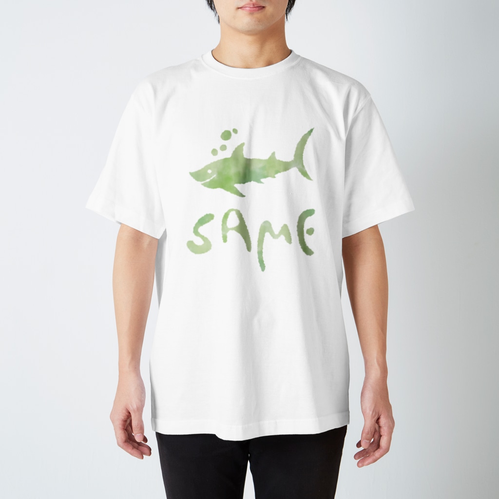 さかたようこ / サメ画家の#みんなSAME 水彩サメ Regular Fit T-Shirt
