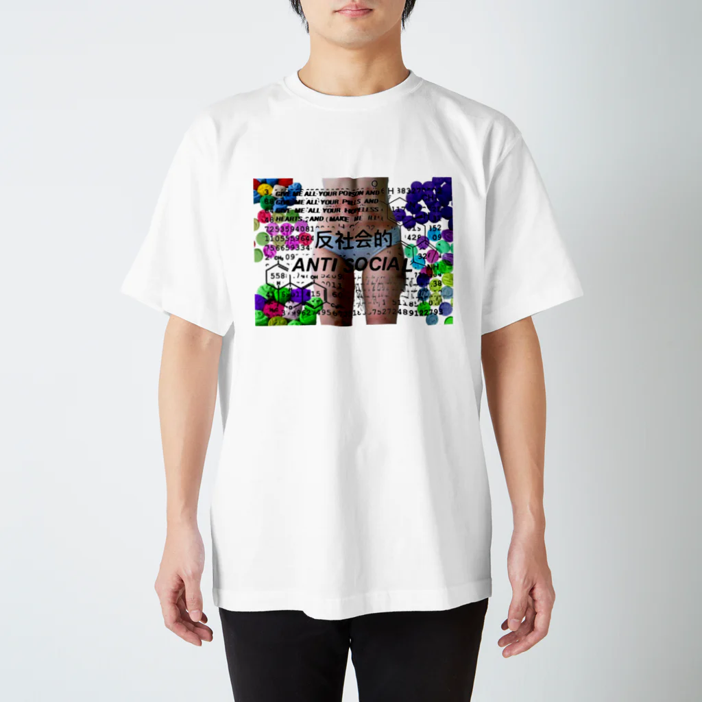 PSYCHEDELIC ART Y&Aの反社会 スタンダードTシャツ