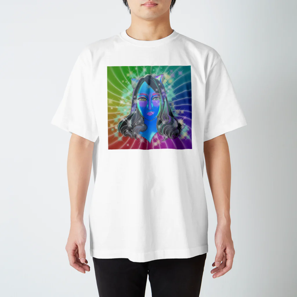 PALM⇔MERMAID officialのMika Kitten Trance Open eyes Regular Fit T-Shirt