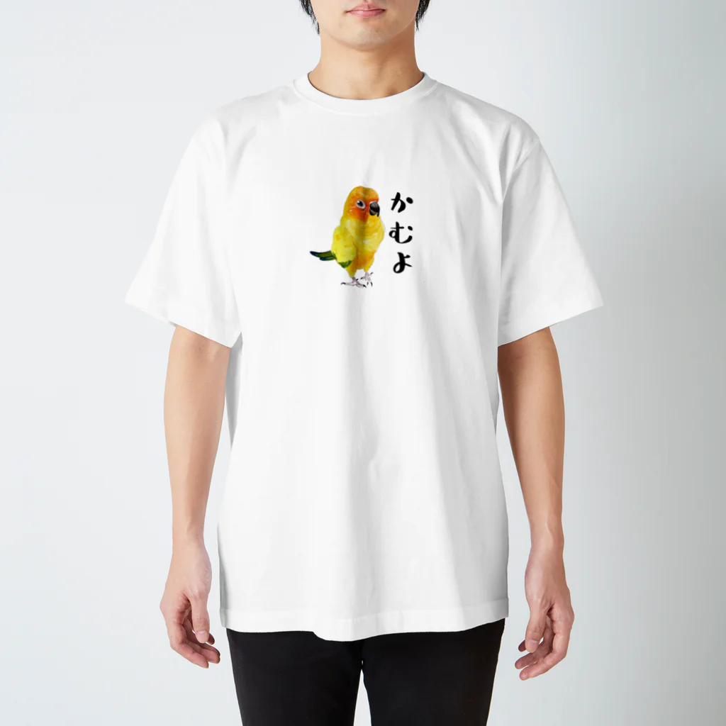 mariechan_koboの010 コガネメキシコインコ　かむよ スタンダードTシャツ