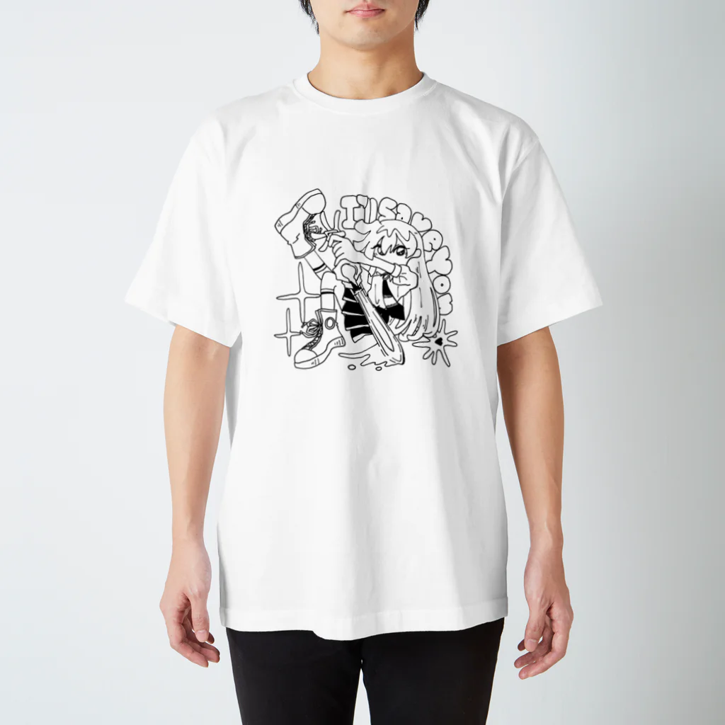 ラクトゥナの屋台のポップ守ってあげるちゃん Regular Fit T-Shirt