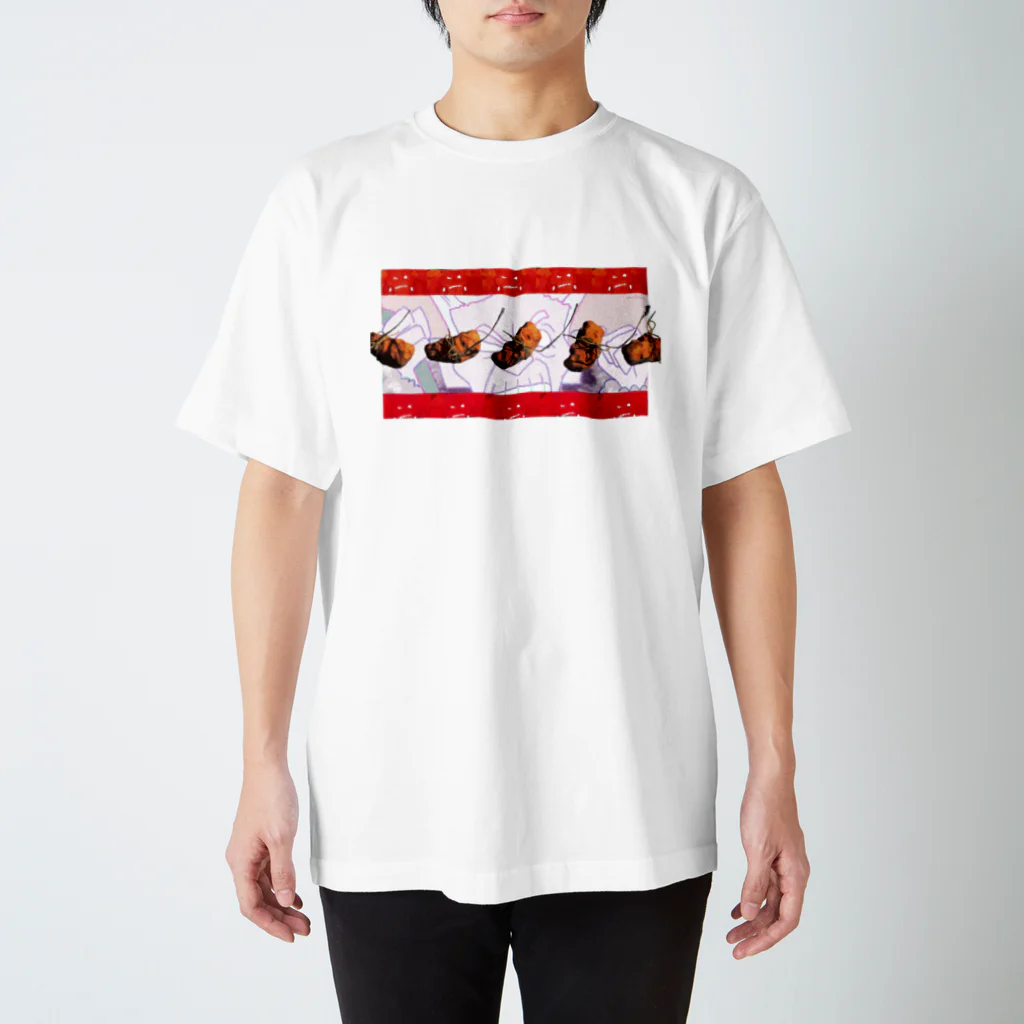 超水道のghostpia ショートスリーブTシャツ【レッドババア[Bricolage]】 Regular Fit T-Shirt