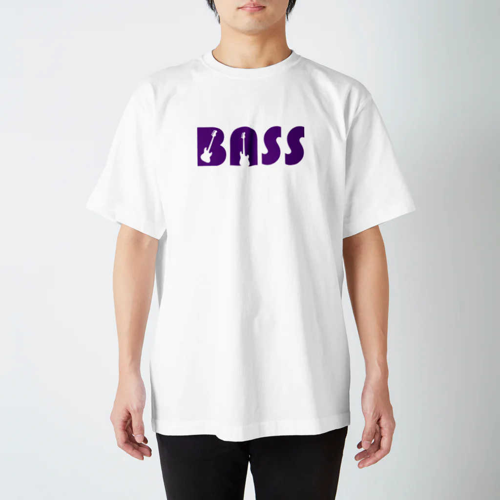 ベース会ONLINE SHOPのBASS&BASS（紫）  Regular Fit T-Shirt