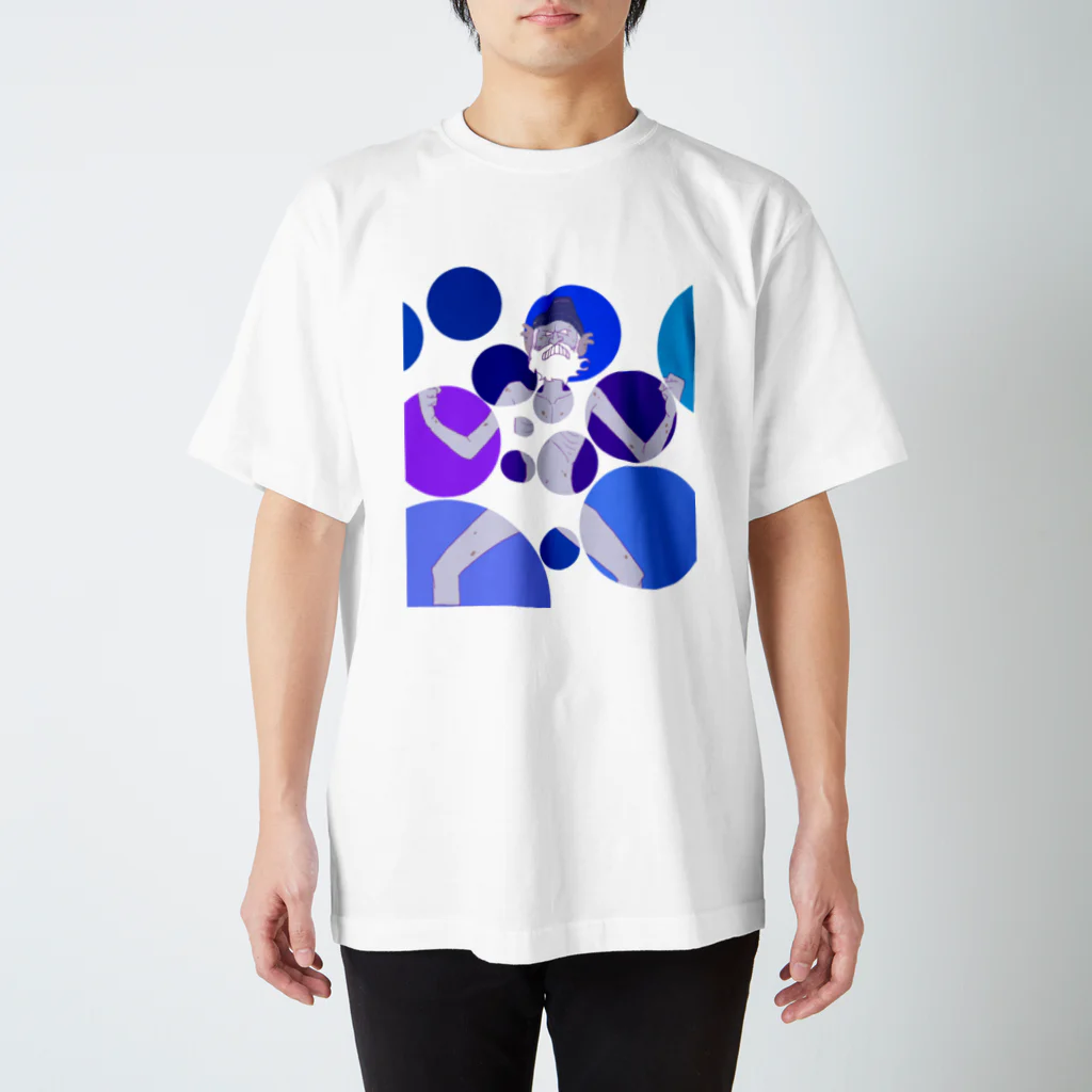 超水道のghostpia ショートスリーブTシャツ【ブルージジイ[Restructuring]】 Regular Fit T-Shirt