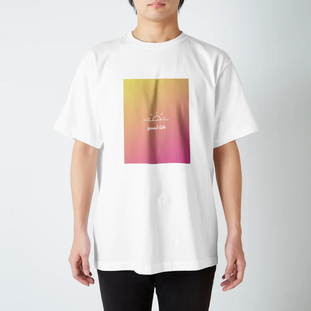 きまぐれデザインのgood life スタンダードTシャツ