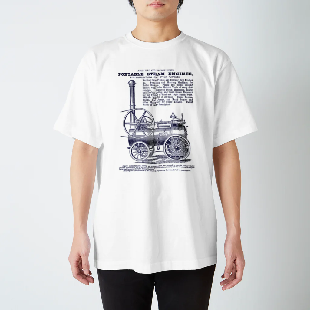 博物雑貨 金烏のポータブル蒸気機関の広告 - The British Library スタンダードTシャツ