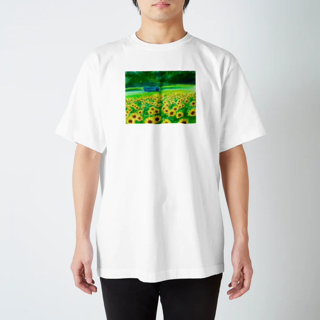 アートコミュニティー笑顔の花のひまわり スタンダードTシャツ