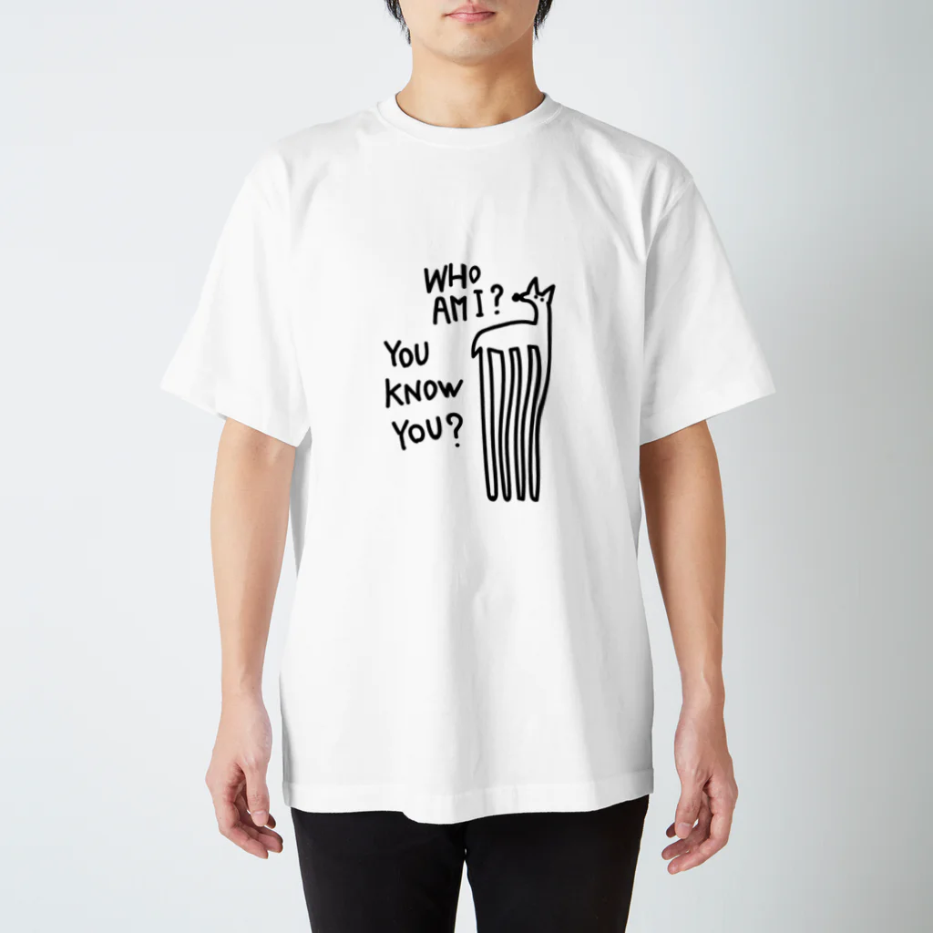 Shimiru.k's SHOP -しみるけいのおみせ-のWHO AM I ? Regular Fit T-Shirt