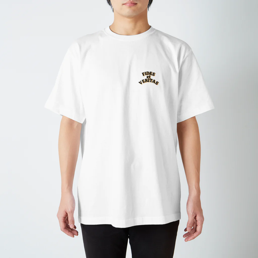 FIDES et VERITASの聖ベネディクトメダイ Regular Fit T-Shirt