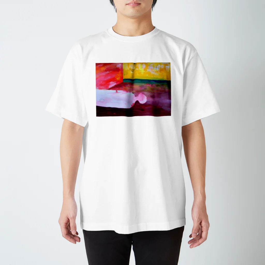 m0m0の寝る人（カラー） スタンダードTシャツ