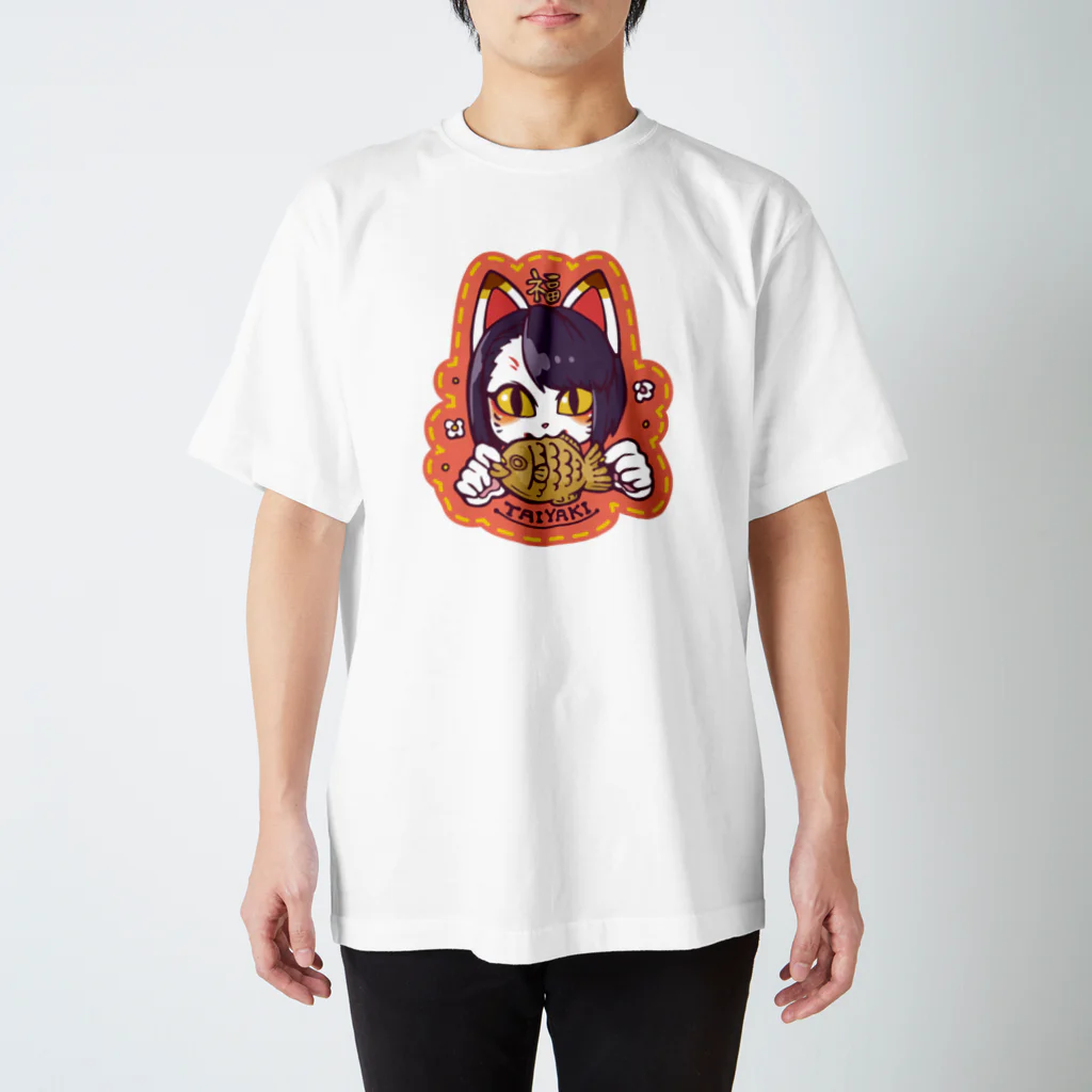 トンガリゴートの招き猫の福ちゃん スタンダードTシャツ