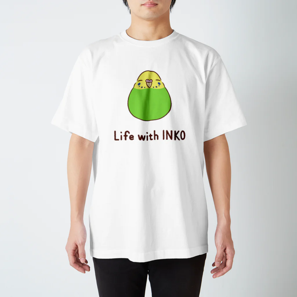 ろる→MEMORYのインコまんじゅう（セキセイインコ　グリーン） Regular Fit T-Shirt