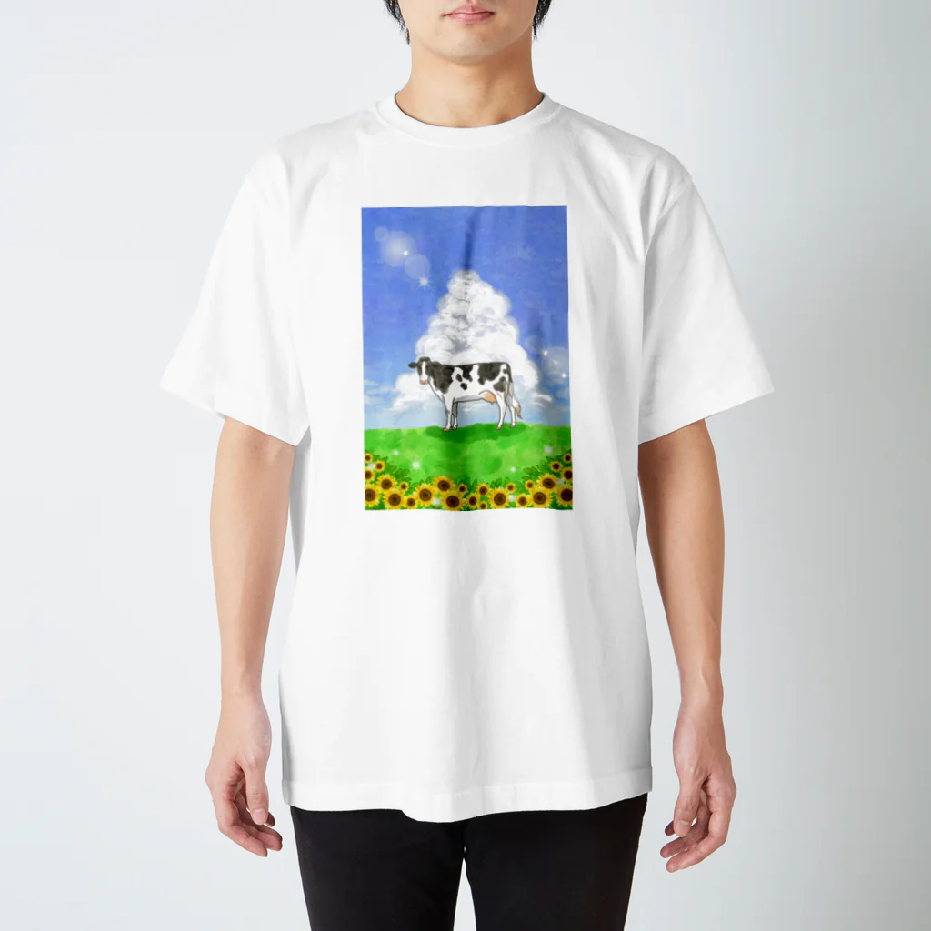 牛絵屋の夏うし Regular Fit T-Shirt