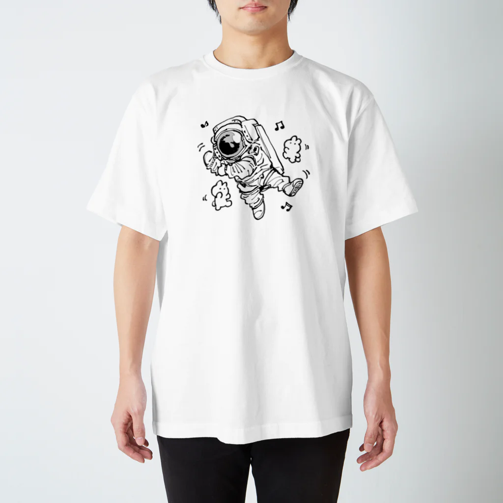 くぼみまるみのごきげん宇宙飛行士 Regular Fit T-Shirt