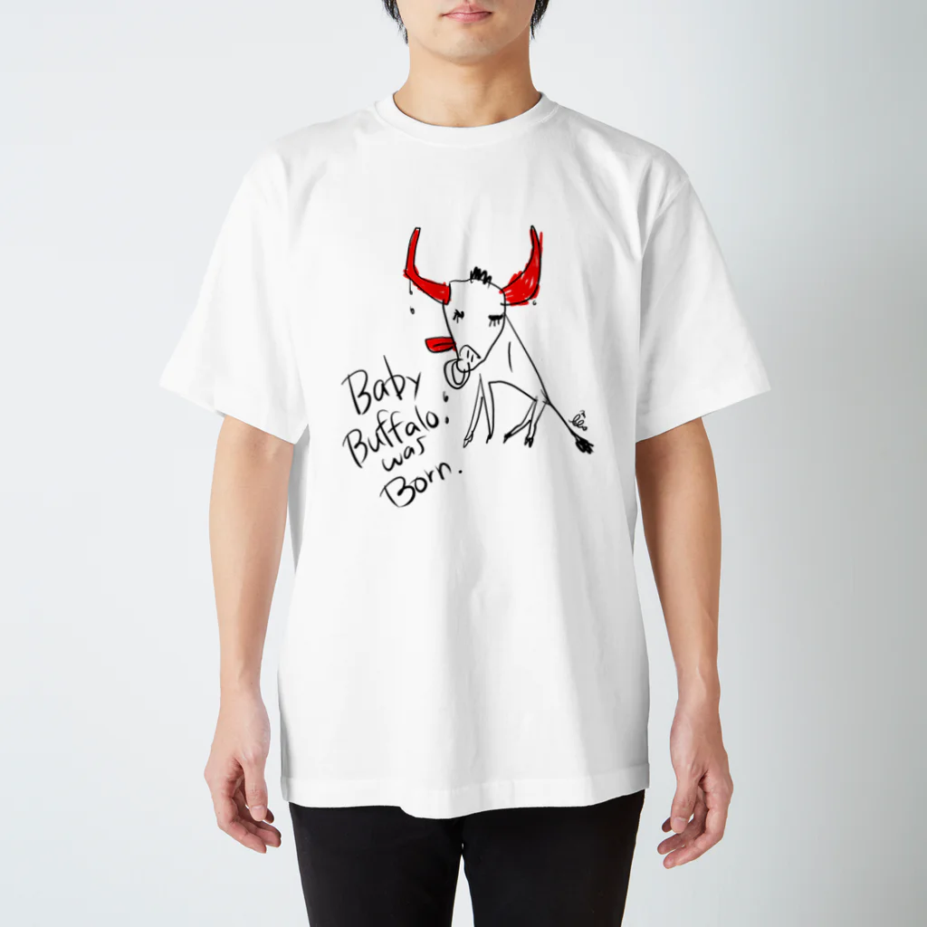 えむらぼのどうぶつTシャツの生まれたてのバッファロー Regular Fit T-Shirt