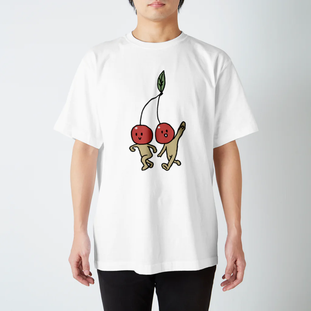 illust_mのさくらんぼきょうだい Regular Fit T-Shirt