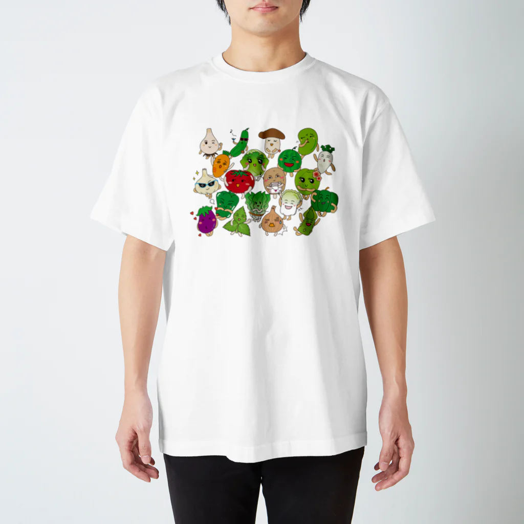 フォーヴァのベジタブルALL－fruits and vegetables word chain－ベジフルしりとり－ スタンダードTシャツ