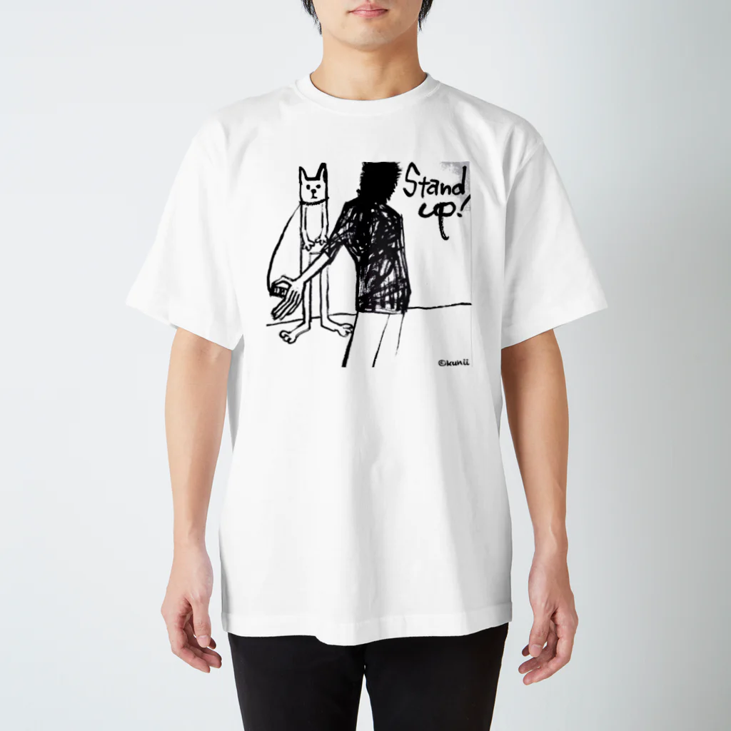 PUNK TV ART SHOPのstand up Regular Fit T-Shirt