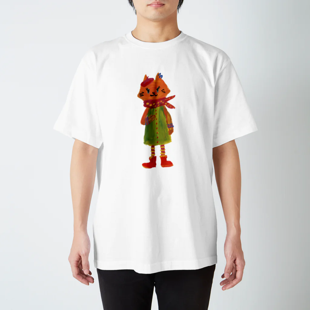 COULEUR PECOE（クルールペコ）のねこびとさん（ナタリー） スタンダードTシャツ