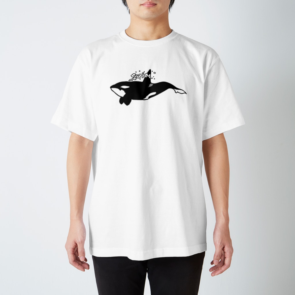 ムクデザインのシャチ スイム Regular Fit T-Shirt
