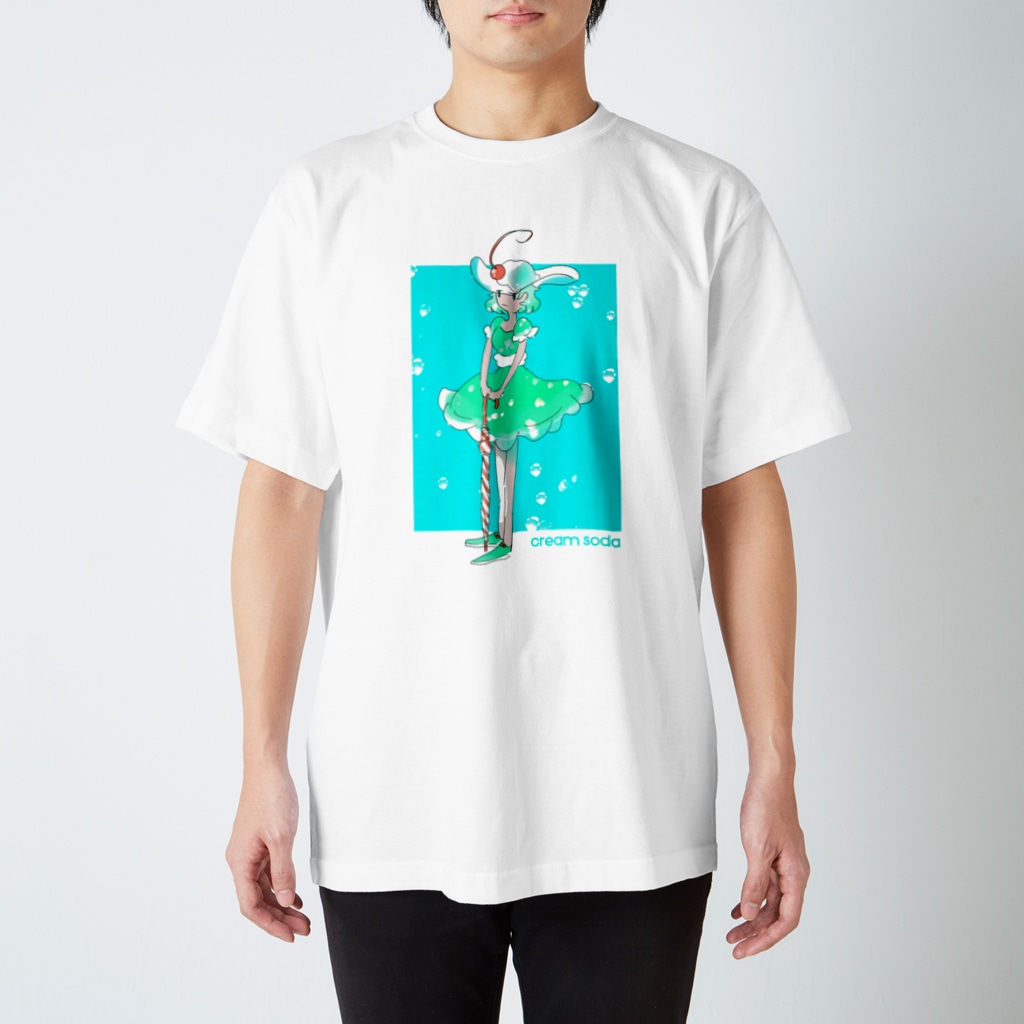 ねぎとろ本店のしゅわしゅわクリームソーダ Regular Fit T-Shirt
