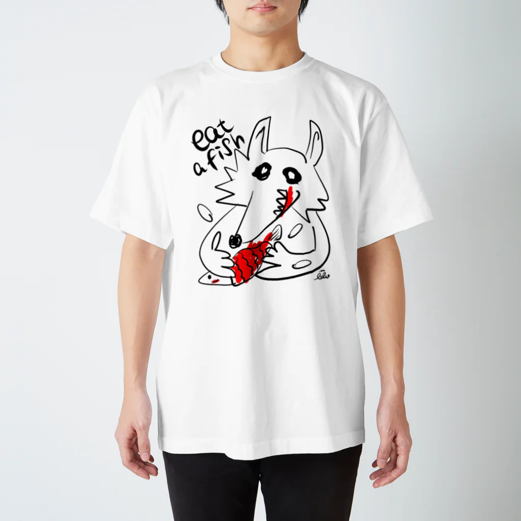 えむらぼのどうぶつTシャツのアライグマ スタンダードTシャツ