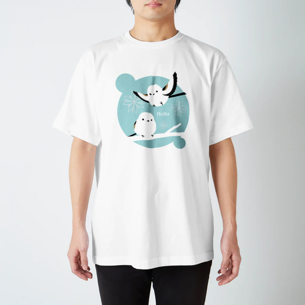 tsukiotoの2匹のシマエナガ スタンダードTシャツ