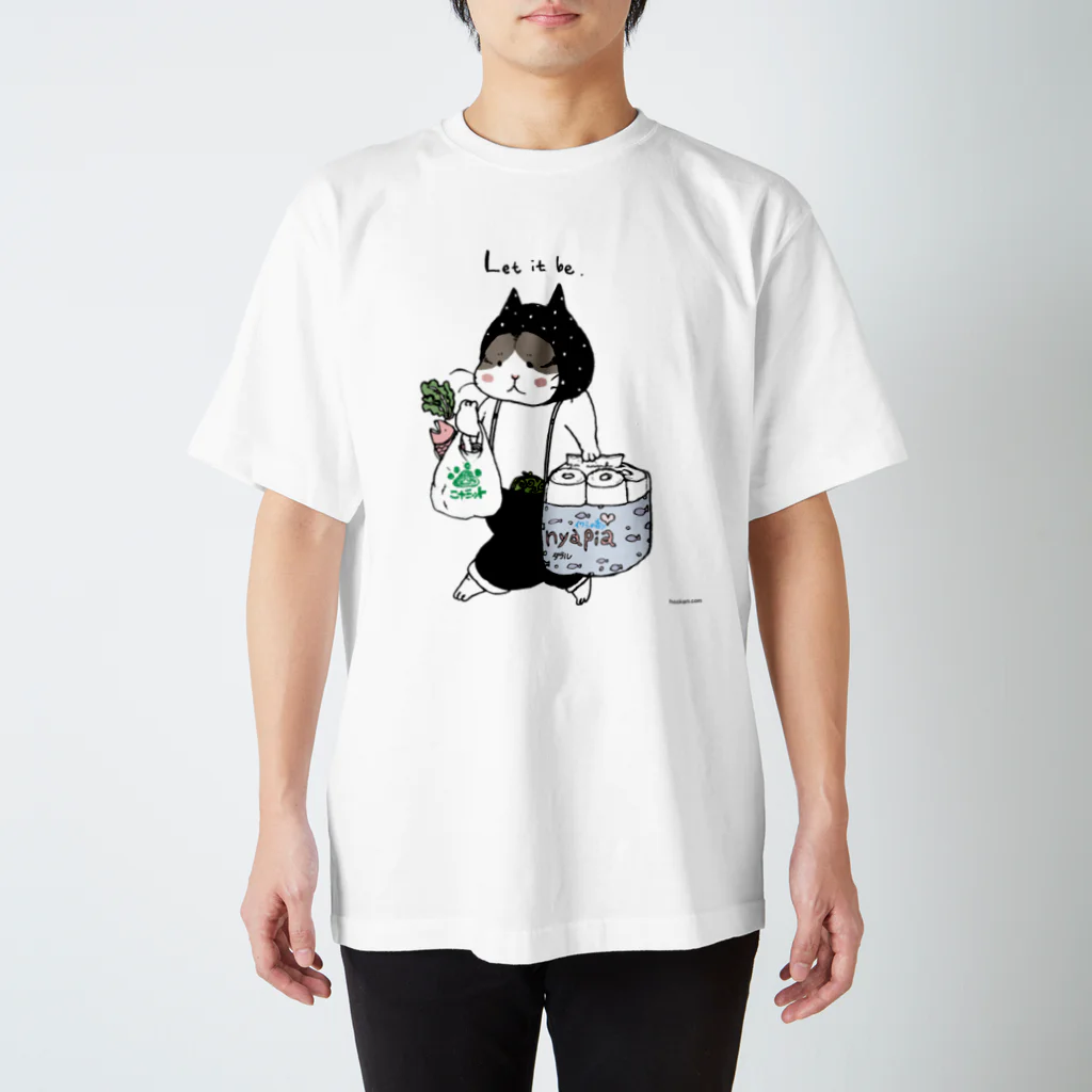 ほっかむねこ屋（アトリエほっかむ）のお買い物ねこ Regular Fit T-Shirt