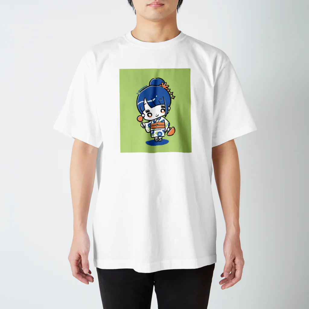 すいすい屋の浴衣の女の子 Regular Fit T-Shirt