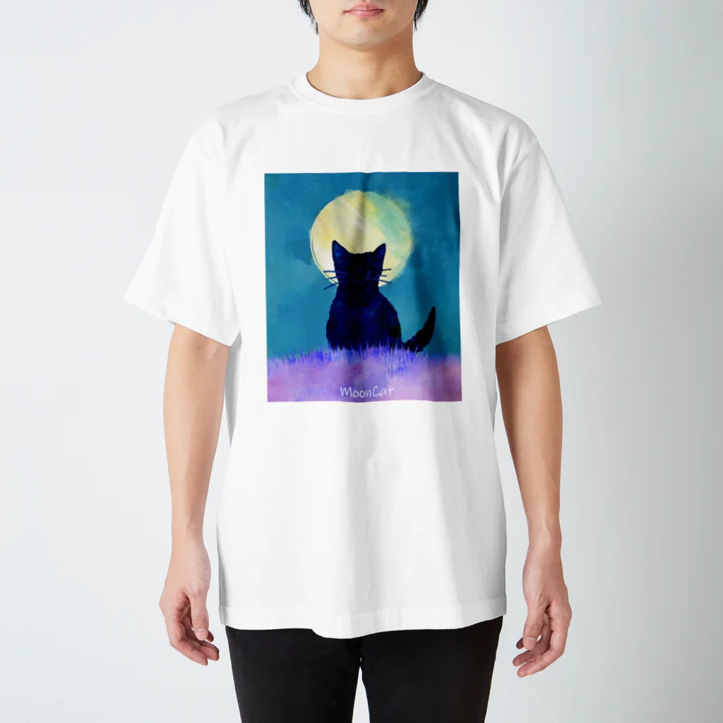 就労継続支援A型B型事業所espo岐阜のmoon cat Regular Fit T-Shirt