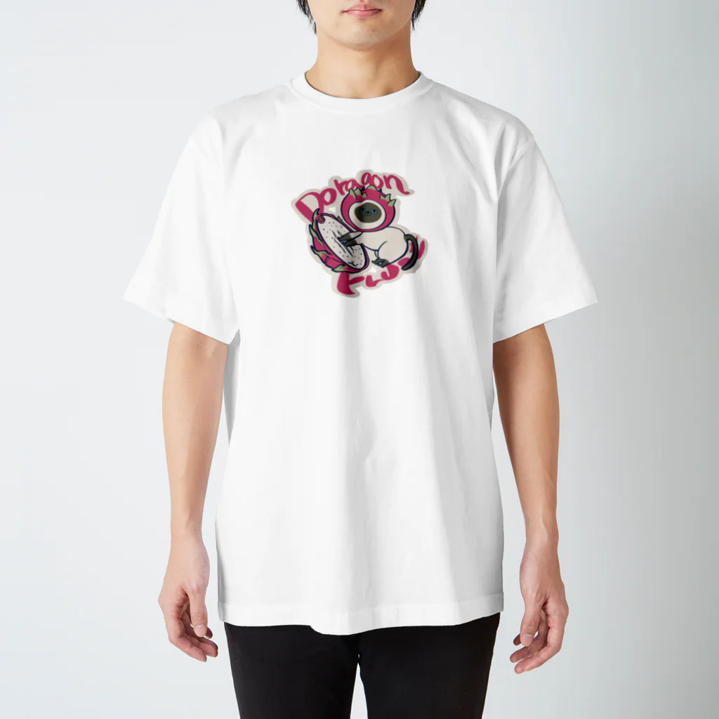 TMClayのフルーティーキャット　Doragon fruit スタンダードTシャツ