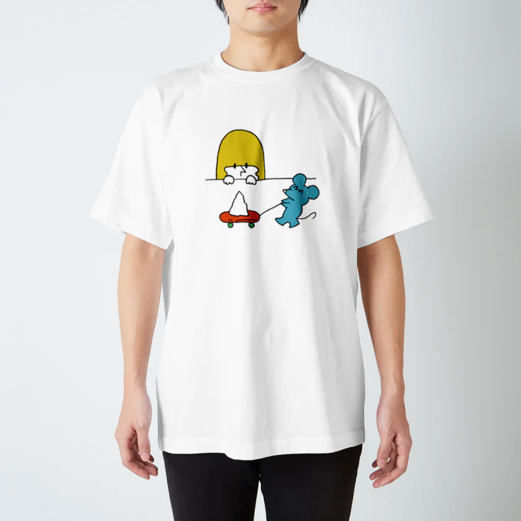 ねむまーるの鼠が塩を引く スタンダードTシャツ