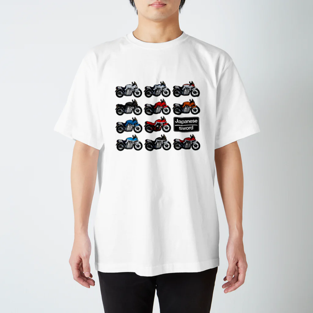 バイクは楽しいの日本刀いろいろ （前プリントVer） Regular Fit T-Shirt