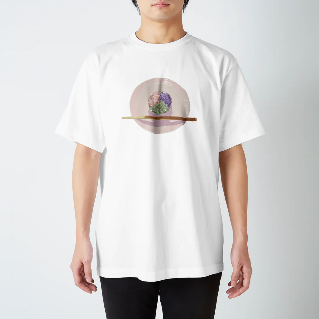 あじつけのりの和菓子錦玉 "あじさい" Regular Fit T-Shirt