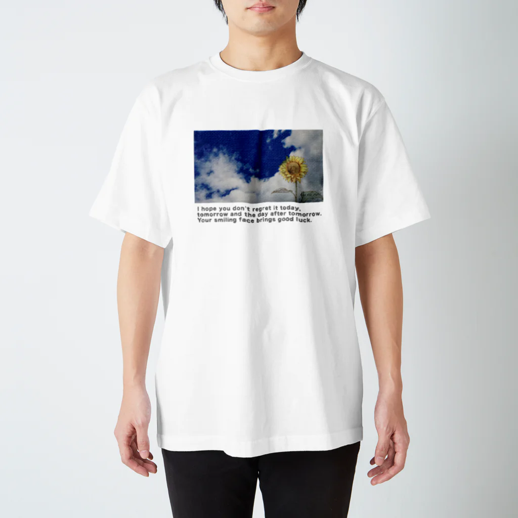 yuu all rightの〝空とひまわり〟向日葵 スタンダードTシャツ