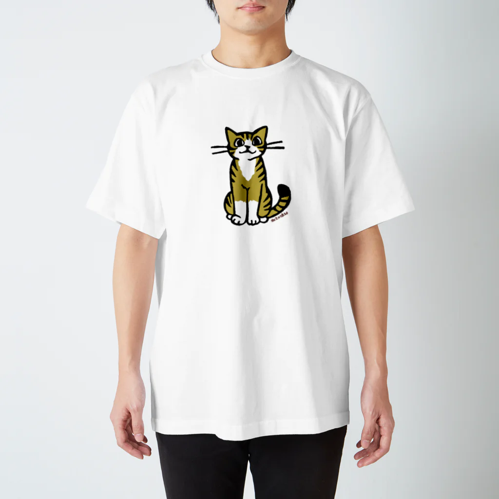 ねこ×はんのおすわり猫 スタンダードTシャツ