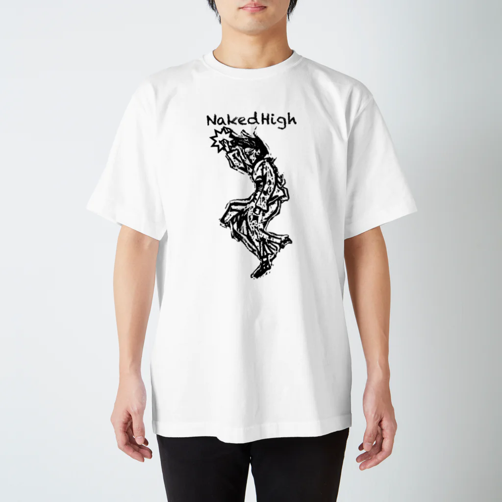 NakedHighのKIMONO GIRL BK スタンダードTシャツ