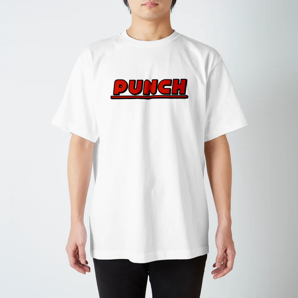 退化現象 硯出張所のPUNCH レッド Regular Fit T-Shirt