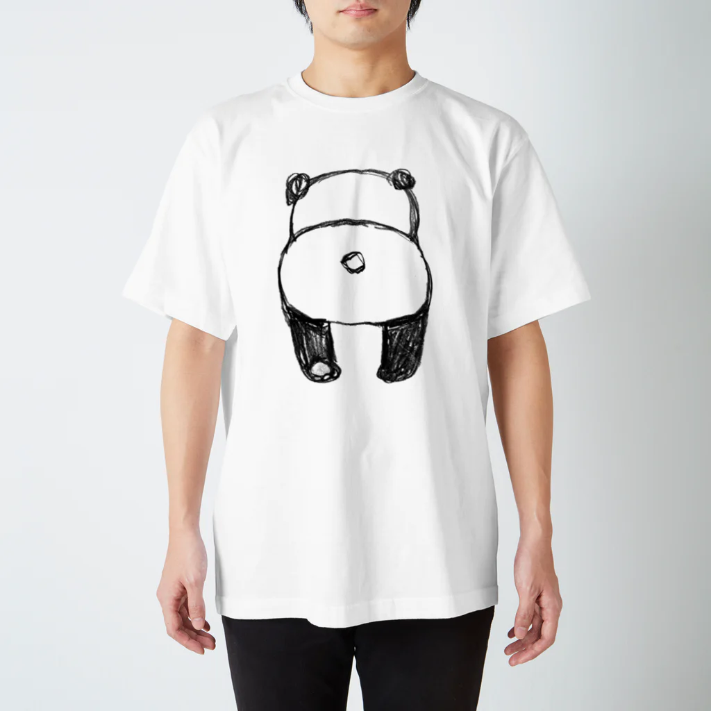 mocoのパンダのしっぽは白ですよ スタンダードTシャツ