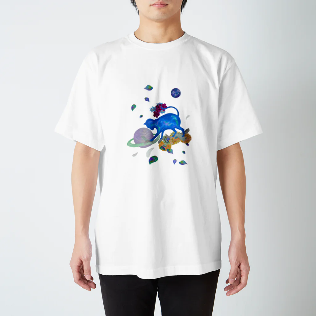 char pottery の宇宙ねこ Regular Fit T-Shirt