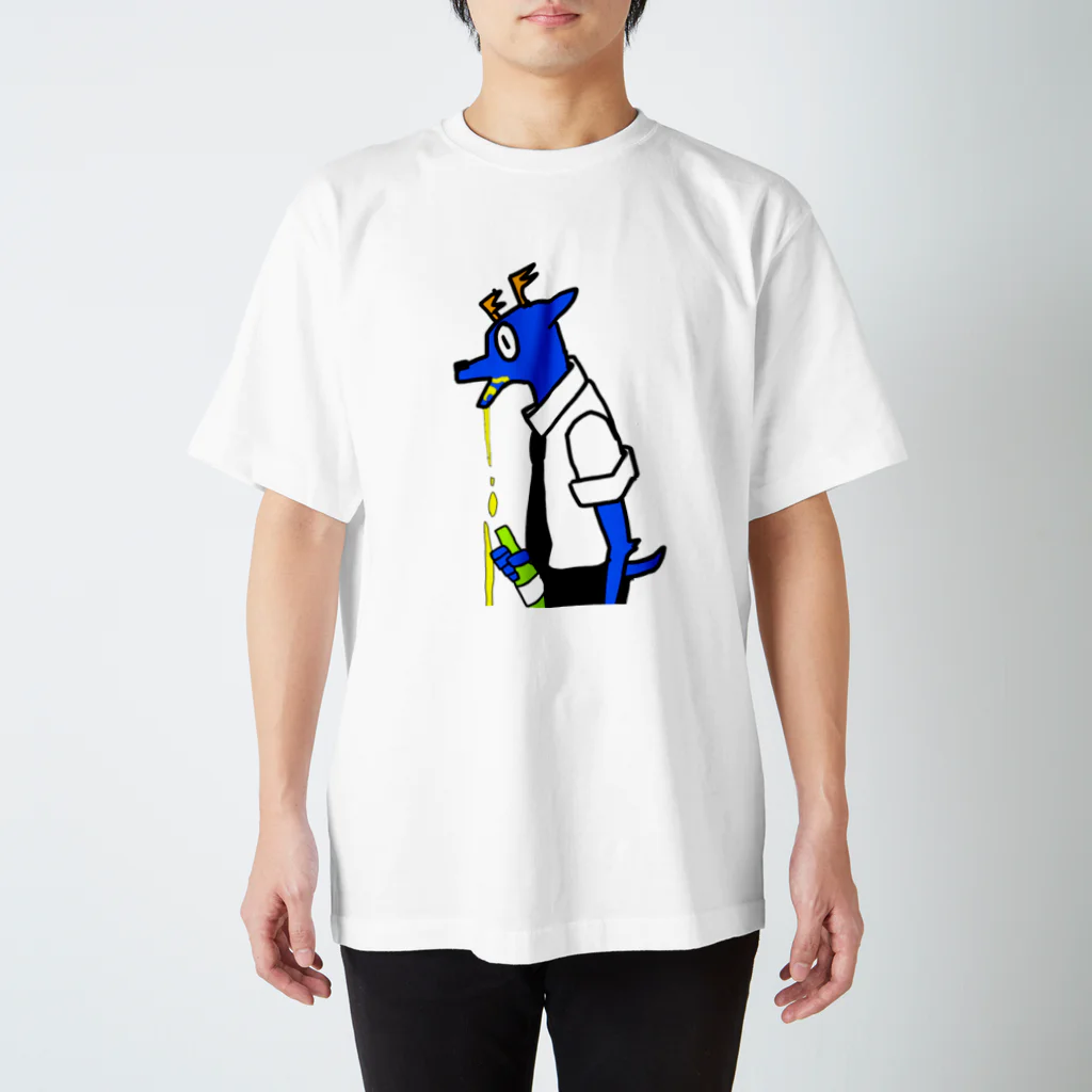 sasizumesabakannのマーライオン会社員 スタンダードTシャツ