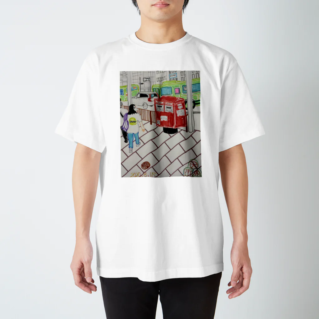 エド・ワード【江戸鉾の愛殿原】。の赤ポスト📮四条河原町 Regular Fit T-Shirt