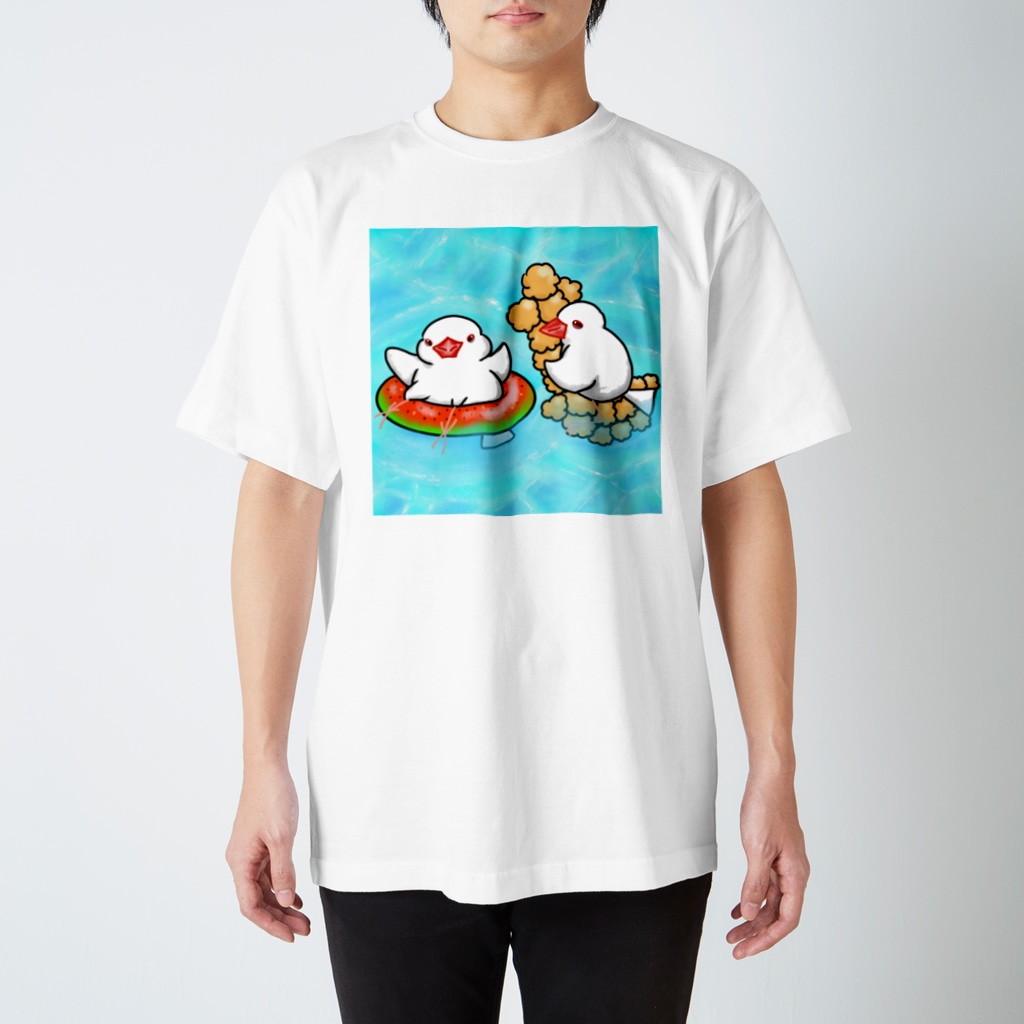 Lily bird（リリーバード）のぷかぷか水遊び文鳥ず Regular Fit T-Shirt