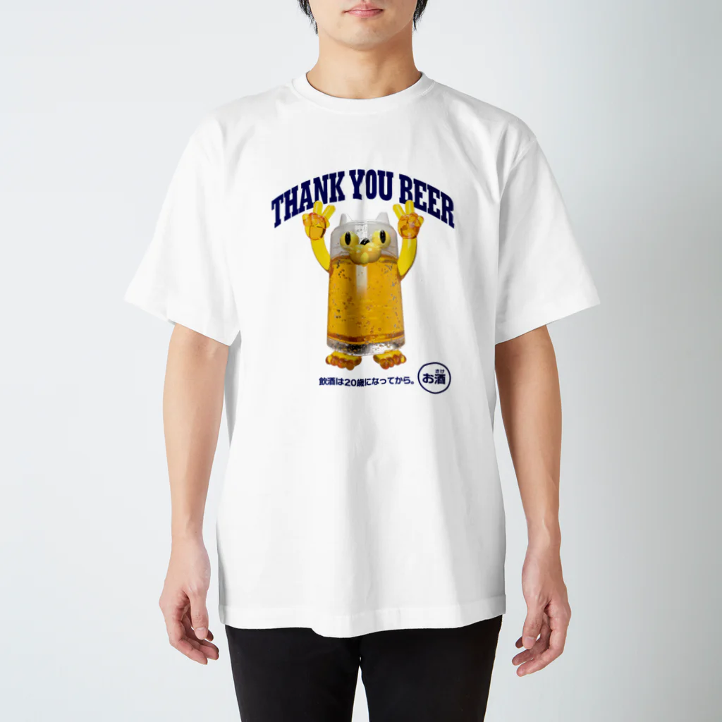 LONESOME TYPE ススのビールジョッキ🍺(猫) スタンダードTシャツ