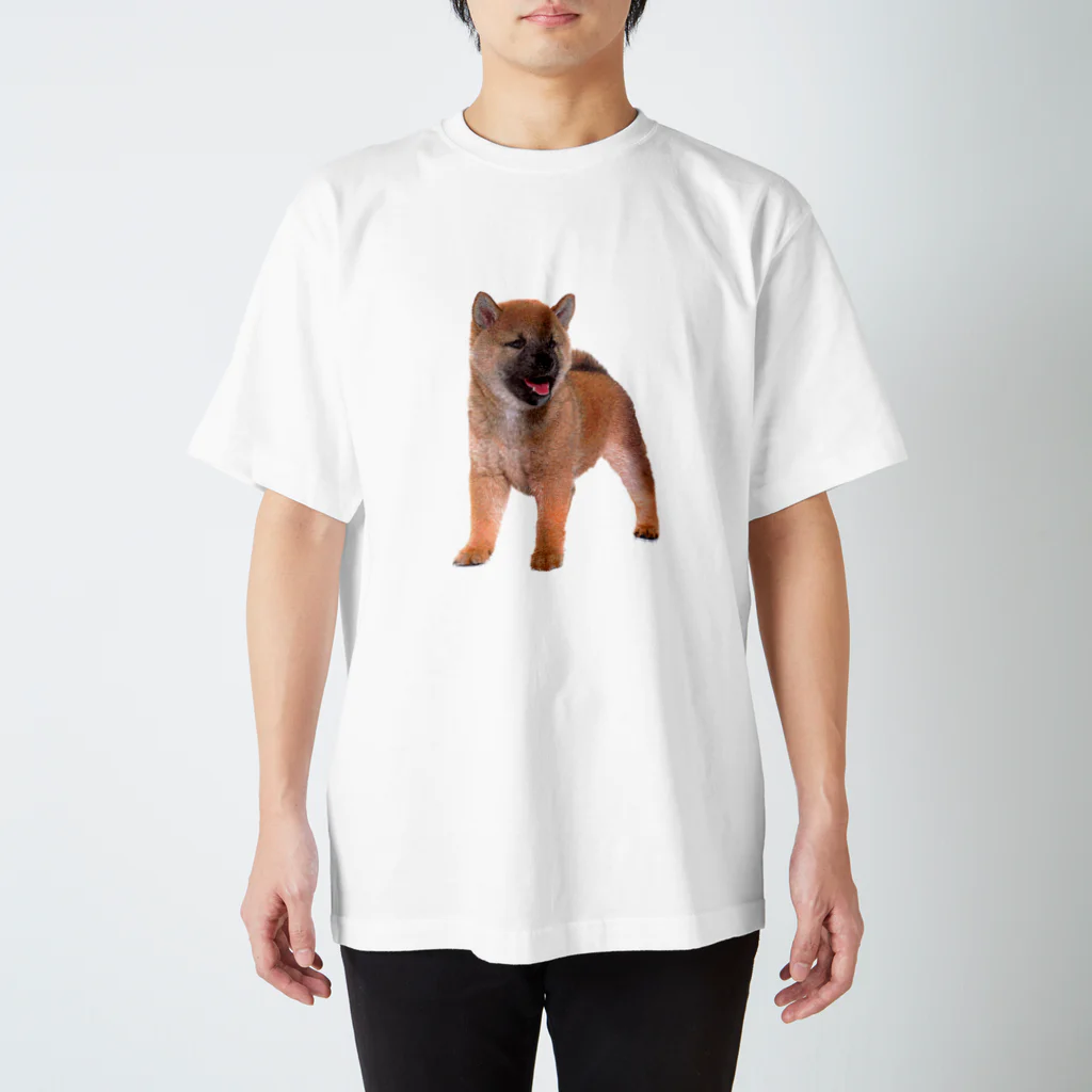 【CPPAS】Custom Pet Portrait Art Studioの可愛すぎる柴犬の子犬 Regular Fit T-Shirt