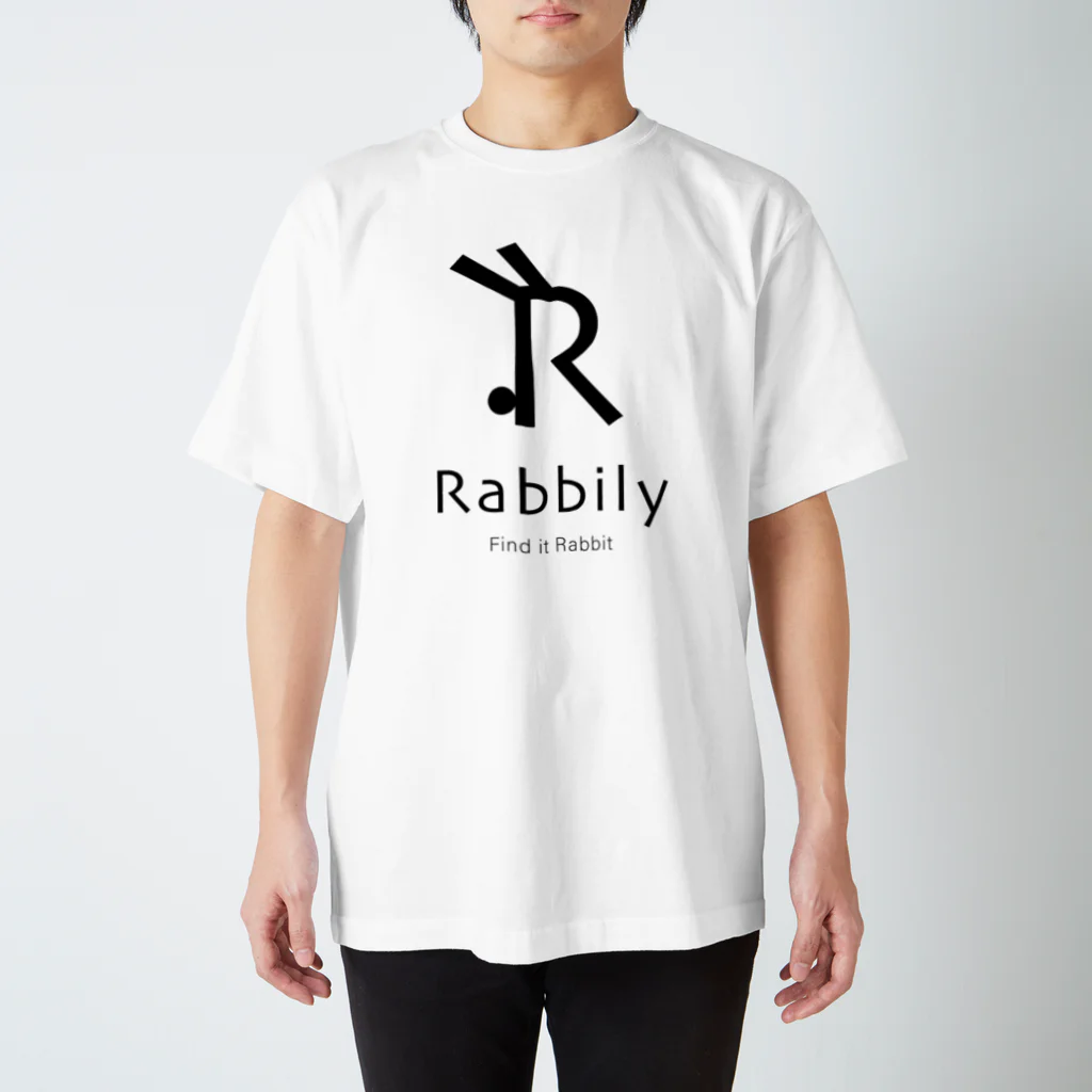 mukomaruのRabbily　Rogo+ スタンダードTシャツ