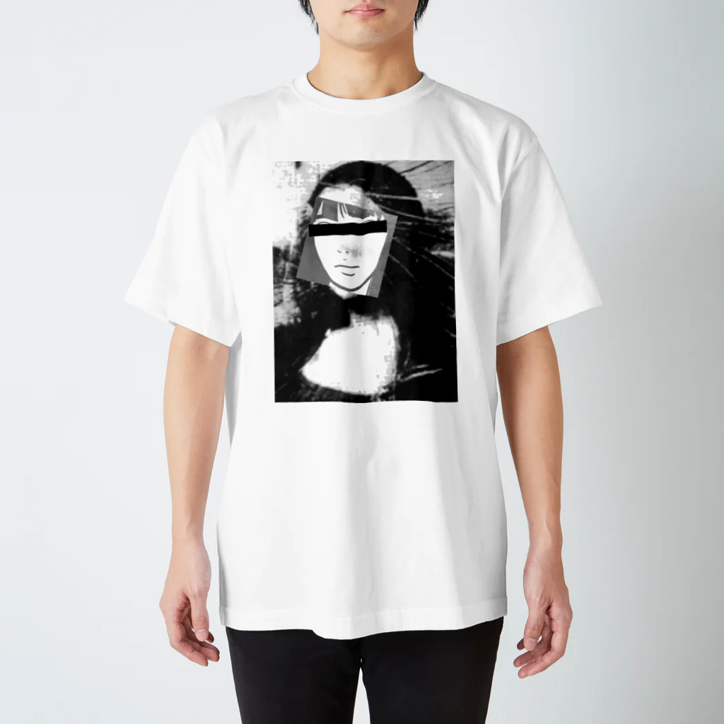 usagisan_ worldのモナリザの素顔 monochrome Regular Fit T-Shirt