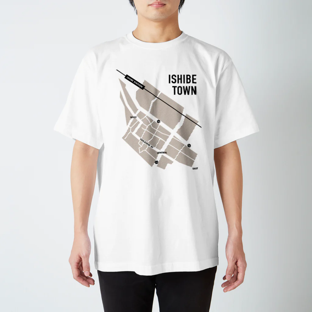 ManaDesignのISHIBE TOWN MAP Regular Fit T-Shirt