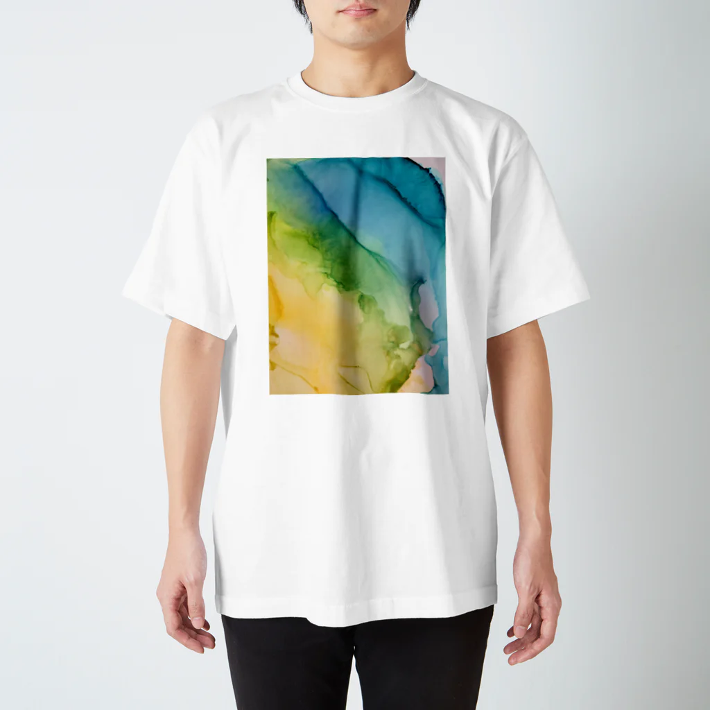 nenekomichiの海-アルコールインクアート スタンダードTシャツ