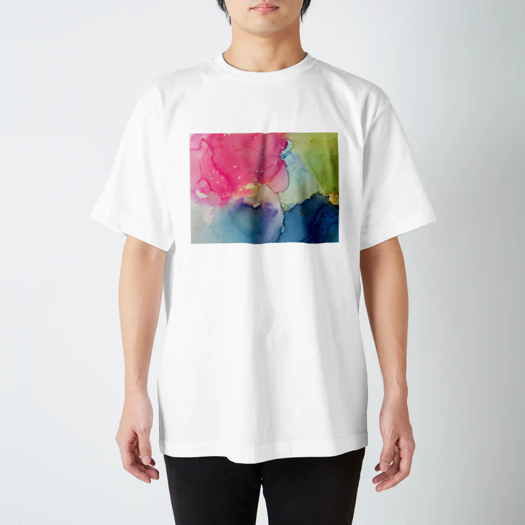 nenekomichiの華-アルコールインクアート Regular Fit T-Shirt